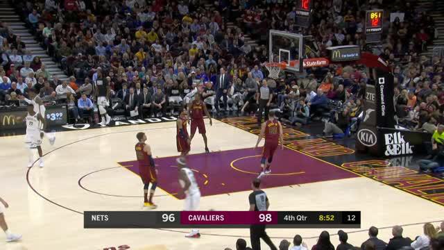 Berita video game recap NBA 2017-2018 antara Cleveland Cavaliers melawan Brooklyn Nets dengan skor 129-123.