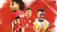 Timnas Indonesia - Ronaldo Kwateh, Meshaal Hamzah, Pratama Arhan, Asnawi Mangkualam (Bola.com/Adreanus Titus)