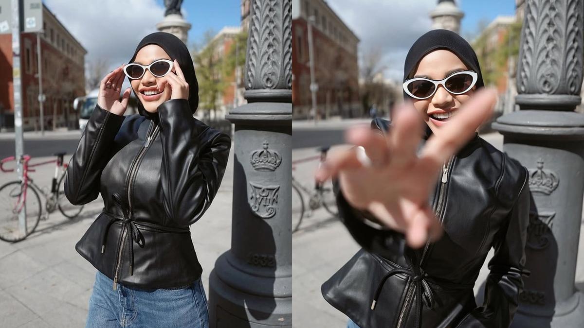 7 Potret Aurel Hermansyah Pakai Jeans dan Jaket Kulit di Madrid, Tampil Bak ABG