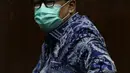 Terdakwa kasus dugaan suap penghapusan red notice atas nama Djoko S Tjandra, Brigjen (Pol) Prasetijo Utomo bersiap menjalani sidang pembacaan tuntutan di Pengadilan Tipikor Jakarta, Senin (8/2/2021). Prasetijo Utomo dituntut 2,5 tahun penjara, denda Rp 100 Juta. (Liputan6.comHelmi Fithriansyah)