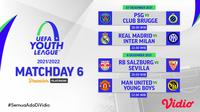 Jadwal dan Link Streaming UEFA Youth League 2021/2022 Matchday 6 di Vidio. (Sumber : dok. vidio.com)