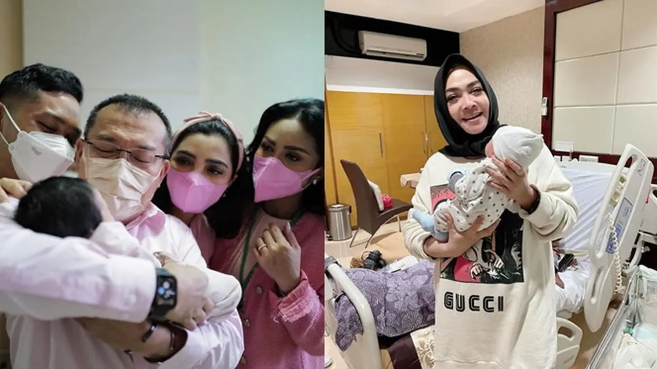 6 Potret Bahagia Artis saat Gendong Cucu, Sudah Jadi Kakek Nenek