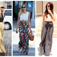 Mix and match celana palazzo. (sumber foto: thestore.com/pinterest)