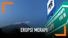 Gunung Merapi kembali mengeluarkan awan panas pagi ini. Sebelum awan panas, terlihat juga turunan lava pijar di sekitar kawah Merapi.