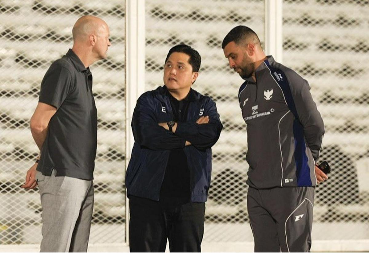 Erick Thohir beri pesan khusus ke pemain Timnas jelang hadapi Bahrain.