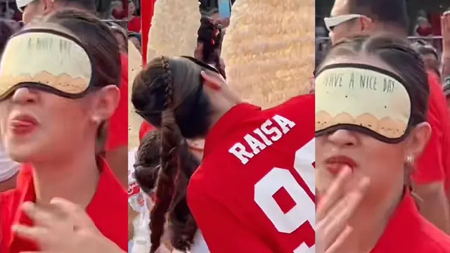 Raisa Andriana ikut lomba makan kerupuk saat 17 Agustus
