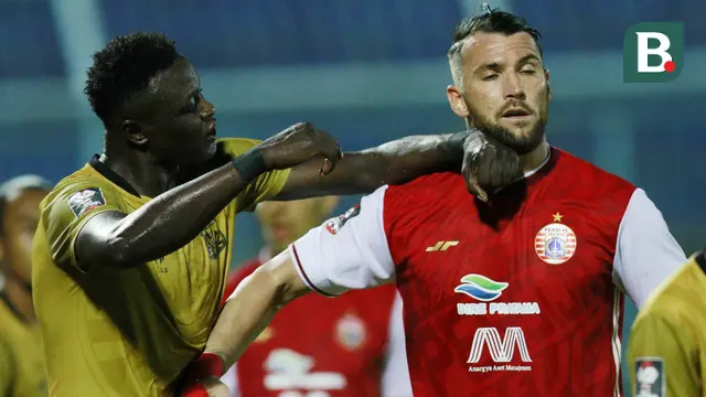 FOTO: Tensi Panas di Laga Hidup Mati Persija Jakarta Kontra Bhayangkara Solo FC di Piala Menpora