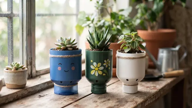 Pot dari botol sampo bekas