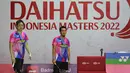 Mohammad Ahsan/Hendra Setiawan benar-benar mejadi idola di hari pertama turnamen bulu tangkis Indonesia Masters 2022. Penantian ribuan penonton yang sekitar dua tahun tak bisa menyaksikan langsung aksi para pebulu tangkis kesayangan di negeri sendiri akhirnya terobati. (Bola.com/Ikhwan Yanuar)