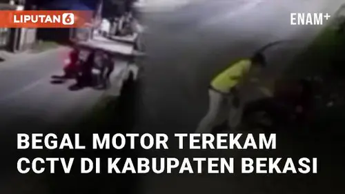 VIDEO: Viral Aksi Begal Motor Terekam CCTV di Babelan Kabupaten Bekasi