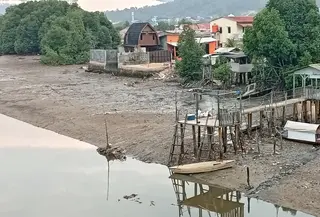 Senja di kampung pesisir Batam. (Liputan6.com/Ajang Nurdin)