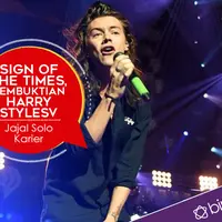 Pasca One Direction vakum, Harry Styles memulai solo karier dengan merilis solo single, Sign of the Times. (Foto: AFP/Bintang.com, Desain: Nurman Abdul Hakim/Bintang.com)