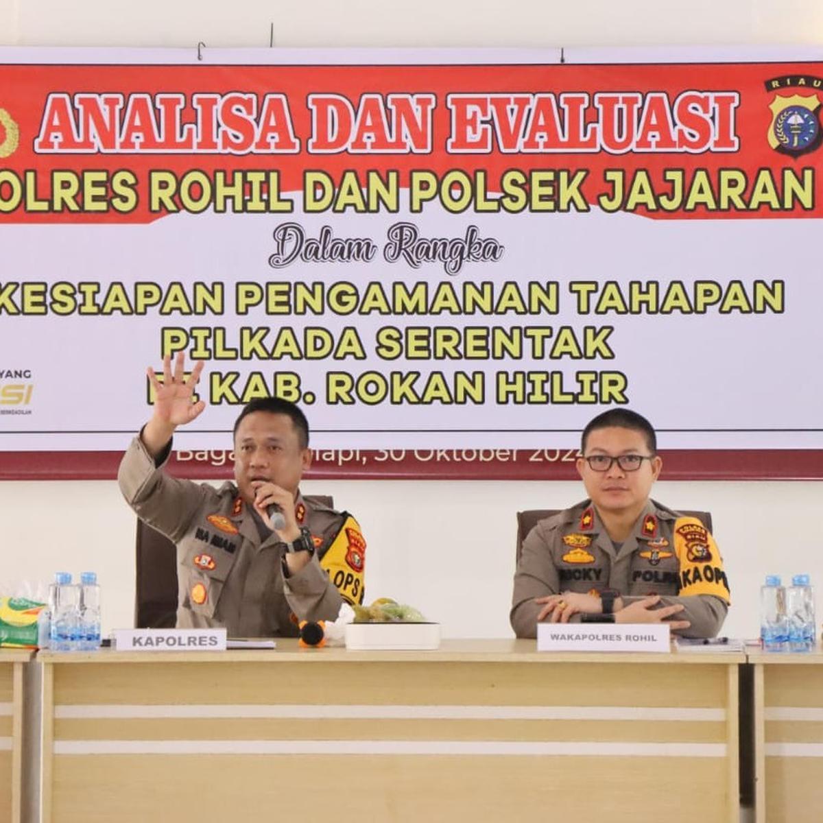 Kapolres Rohil Gelar Rakor di Kantor KPU