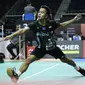 Tunggal putra Indonesia, Anthony Ginting, di Singapura Terbuka 2019. (PBSI)