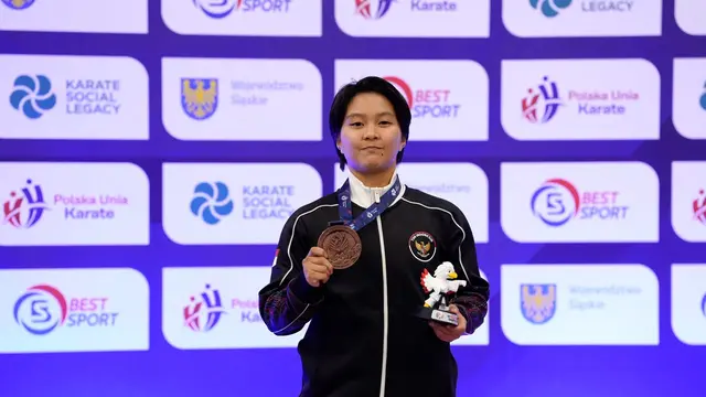 Karateka Indonesia Zaskia Putri Salurante Raih Perunggu Kejuaraan Dunia Karate Junior 2026
