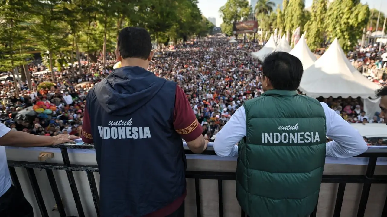 Duet Anies-Cak Imin (AMIN) Disambut Lautan Massa di Makassar