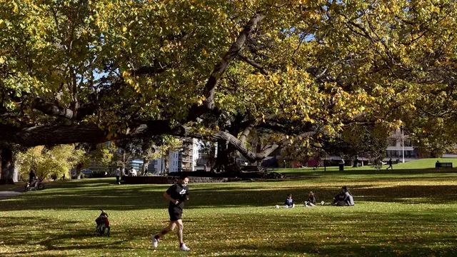 Suasana Taman di Melbourne saat Lockdown Diperpanjang