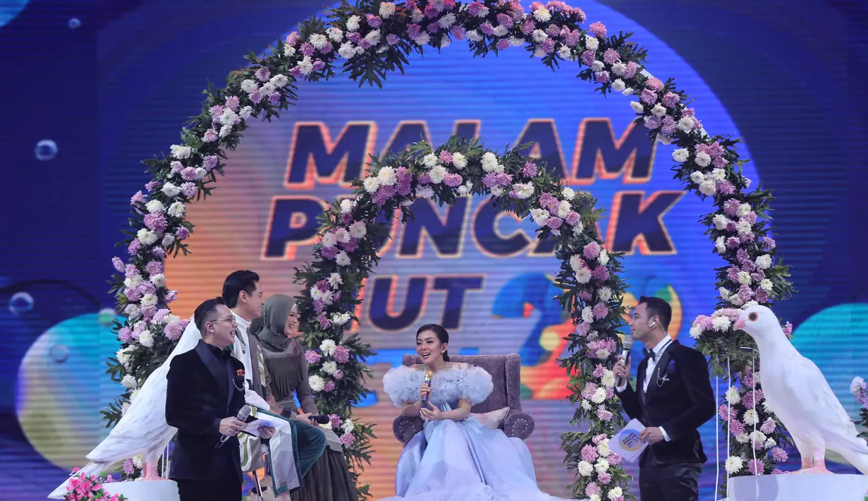 Syahrini HUT SCTV ke-29 (Adrian Putra/Fimela.com)