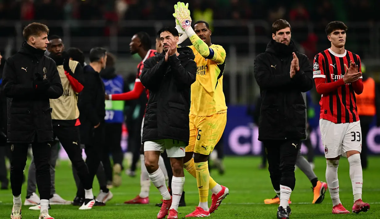 Sebelumnya, Feyenoord sukses meraih kemenangan 1-0 ketika menjamu AC Milan di leg pertama play-off fase gugur Liga Champions 2024/2025. (Marco BERTORELLO/AFP)