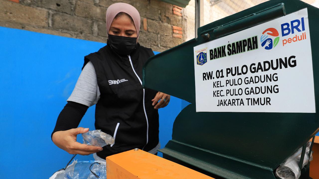 Pengelolaan Bank Sampah di RW 01 Pulogadung, Jakarata Timur. Dok. BRI