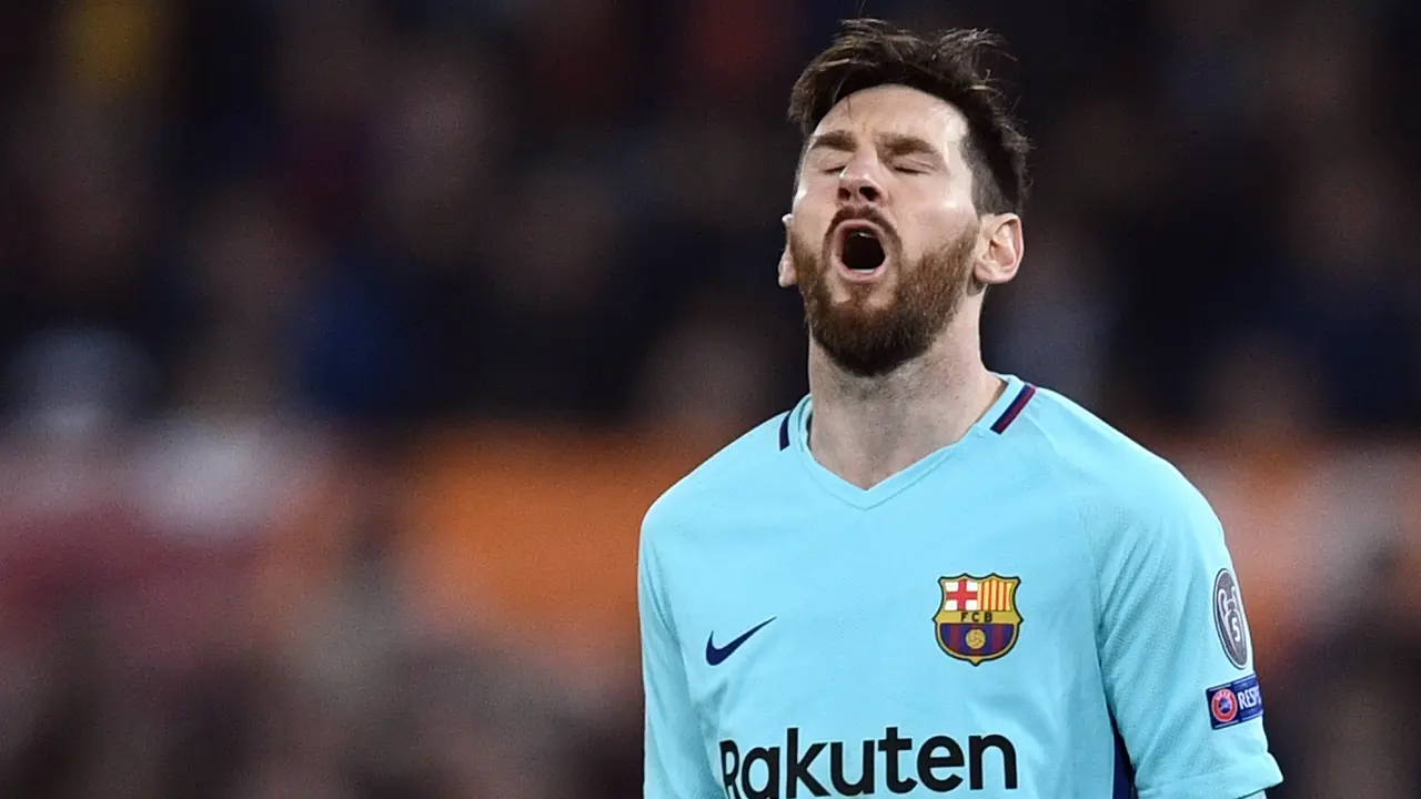 Ekspresi saat Lionel Messi Kecewa