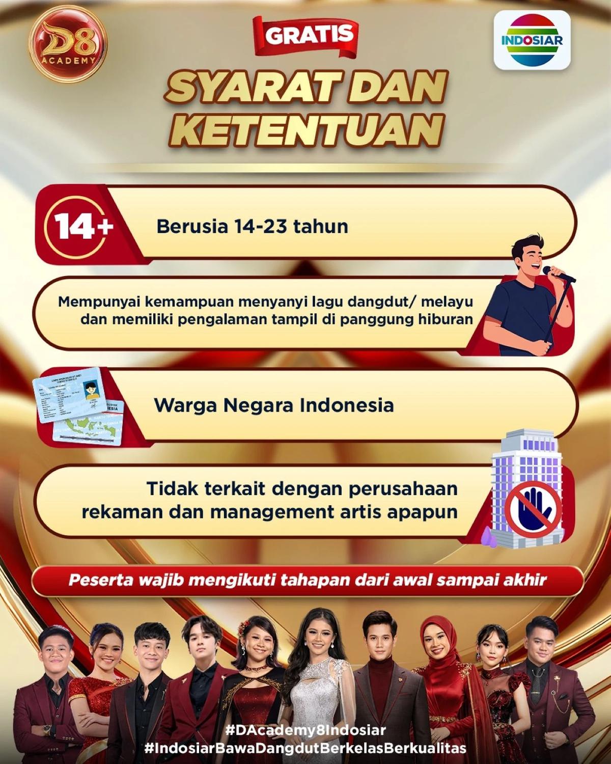 Indosiar Gelar Audisi Terbuka dan Terbesar D’Academy 8 di Berbagai Kota