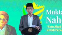 Presiden Jokowi membuka Muktamar ke-34 NU di Lampung. (Istimewa)