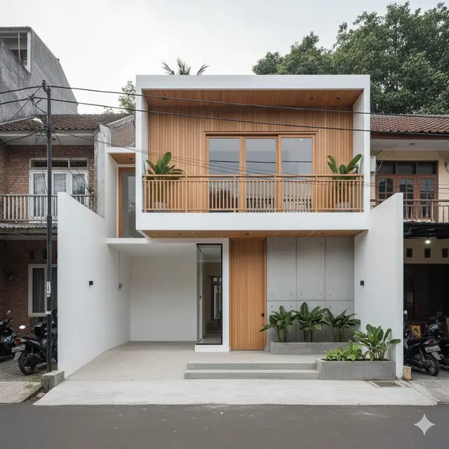Desain Rumah 2 Lantai Hemat Ruang