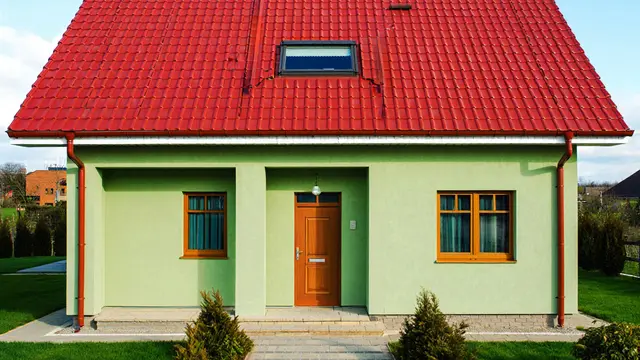 Warna Cat Rumah yang Cocok untuk Atap Merah (AI)