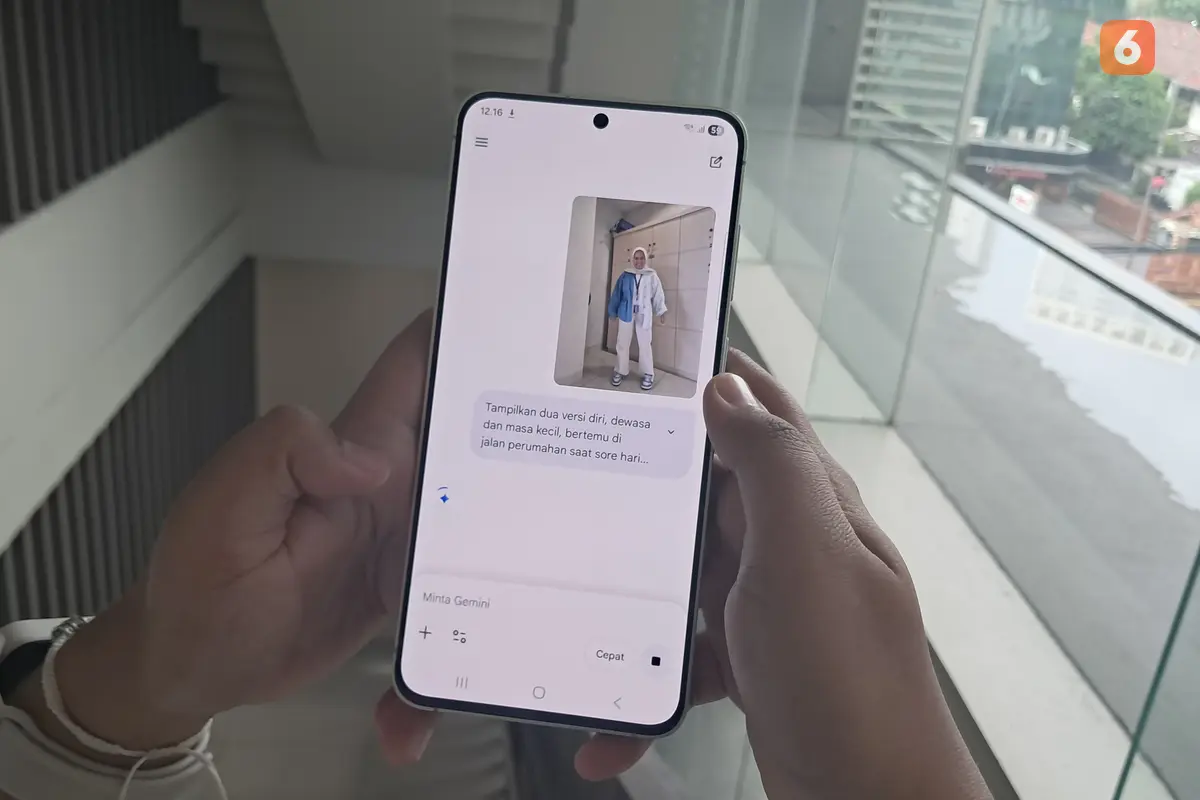 Prompt Gemini AI untuk edit foto di Samsung Galaxy S25 FE. Liputan6.com/Nariza Riskantia Haya