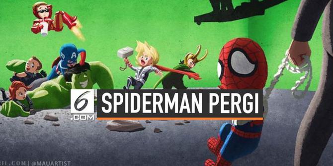 VIDEO: Seniman Ini Ekspresikan Kepergian Spiderman Lewat Ilustrasi