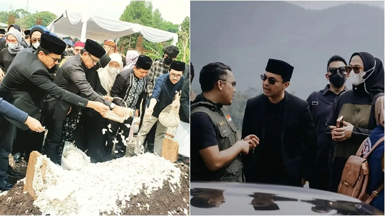6 Potret Sahrul Gunawan Melayat ke Pemakaman Eril, Tersentuh Dengar Pidato Ridwan Kamil