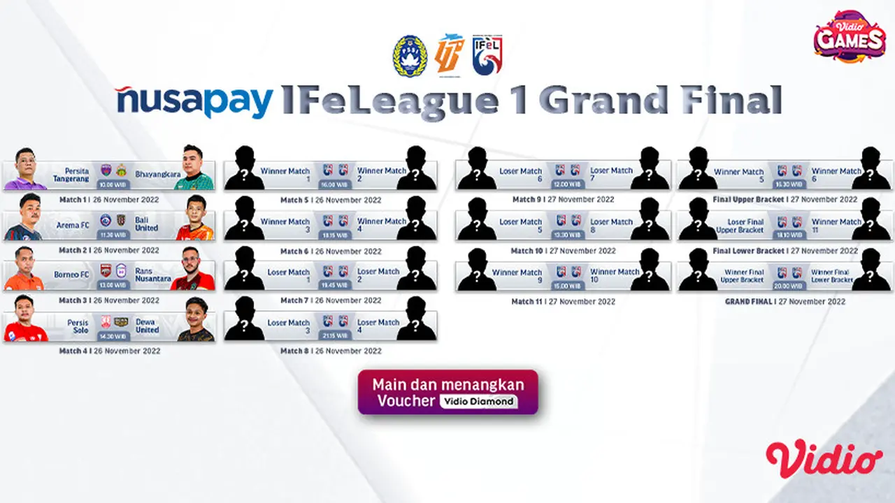 Live Streaming Grandfinal Nusapay IFeLeague1 2022 Sabtu, 26 November 2022