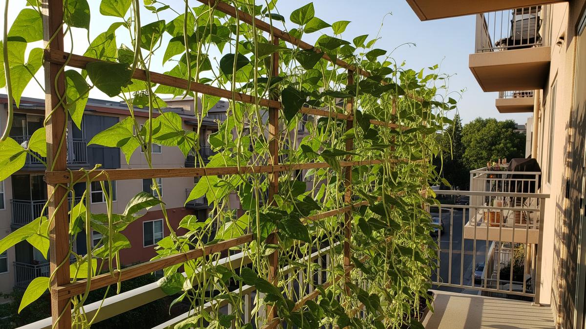 9 Model Kebun Kacang Panjang di Balkon Lantai 2, Subur dan Berbuah Lebat