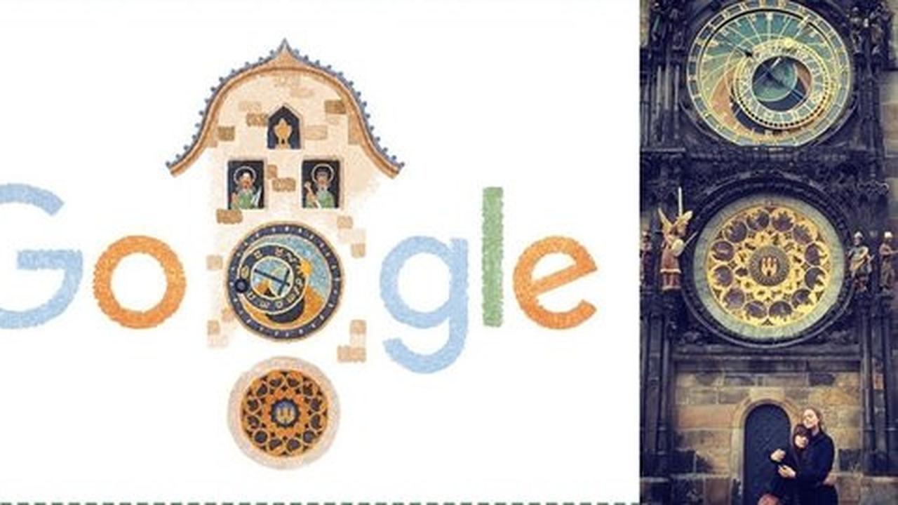 Google peringati ultah ke-605 Orloj, jam astronomi tertua di dunia