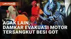 Pemadam kebakaran nyatanya tidak hanya menerima laporan kebakaran maupun evakuasi hewan berbahaya. Seorang pemuda di Surabaya mendapat pertolongan damkar usai terkena apes. Standar motornya tersangkut besi penutup got dan sulit dilepaskan.