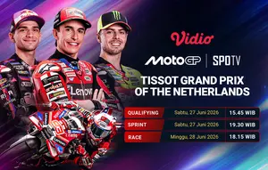 Streaming MotoGP Grand Prix of Netherlands 2026: Perebutan Gelar Makin Panas! Di Vidio