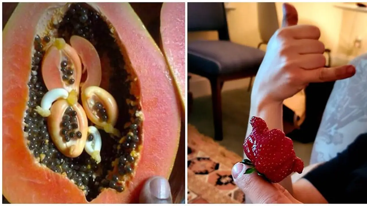 8 Potret Buah Berbentuk Unik Banget, Bikin Takjub