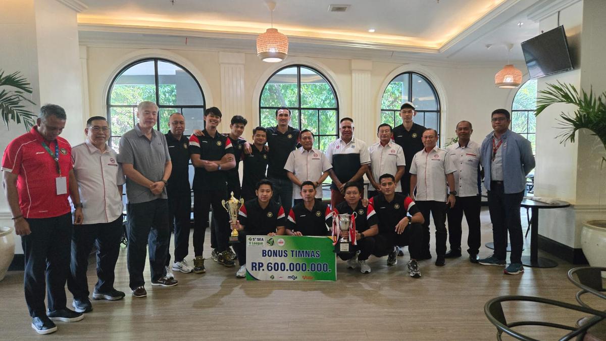 Timnas Voli Putra Indonesia Juara Leg 2 SEA V League 2025, PP PBVSI Berikan Bonus Rp600 Juta