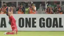 Addison Alves merayakan gol ke gawang Song Lam Nghe An FC pada laga Piala AFC 2018 di Stadion Utama GBK, Senayan, Jakarta, (13/3/2018). Persija Jakarta menang 1-0. (Bola.com/Nick Hanoatubun)