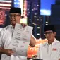 Anies Baswedan memaparkan rapor merah pemerintah DKI Jakarta (Liputan6.com/Dito)