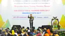 Presiden Joko Widodo (Jokowi) menyampaikan sambutan dalam pembukaan Konferensi Forum Rektor Indonesia 2017 di JCC, Jakarta, Kamis (2/2). Konferensi tersebut bertema "Mewujudkan Amanat Konstitusi Pendidikan Nasional". (Liputan6.com/Angga Yuniar)