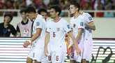 Para pemain Timnas Indonesia merayakan gol yang dicetak Ragnar Oratmangoen (kiri) pada laga Grup F Kualifikasi Piala Dunia 2026 melawan Timnas Vietnam di Stadion My Dinh, Vietnam, Selasa (26/3/2024).  (dokumen PSSI)