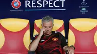 Manajer Manchester United asal Portugal, Jose Mourinho. (AP Photo/Boris Grdanoski)