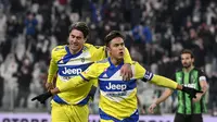 Selebrasi Paulo Dybala saat Juventus melawan Sassuolo di Coppa Italia (AP)