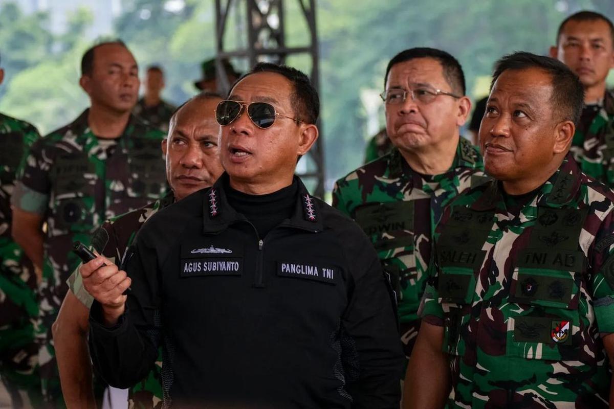 Momen Panglima TNI Cek Kesiapan Jelang HUT Ke-79 TNI