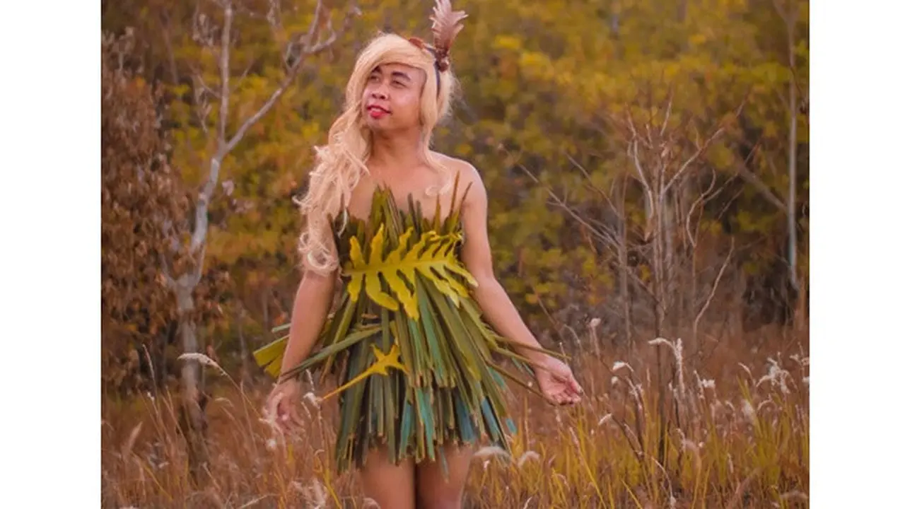 Low Budget, 6 Busana Mimi Peri dari Daun Ini Unik dan Kreatif