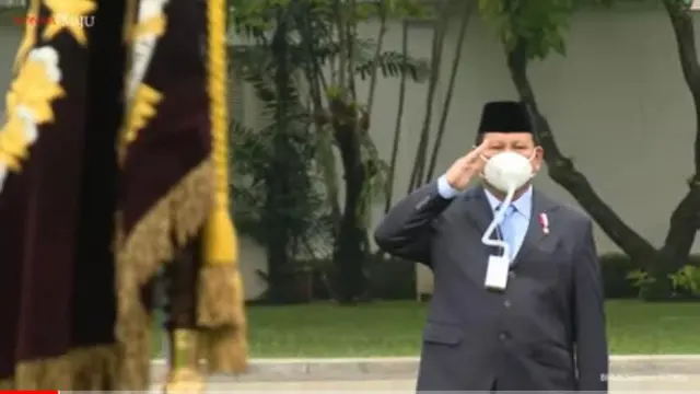 Masker Menteri Pertahanan (Menhan) Prabowo Subianto yang menarik perhatian.