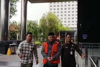 Tersangka kasus korupsi kuota haji 2023-2024, Yaqut Cholil Qoumas kembali ditahan KPK. (Liputan6.com/Rifqy Alief Biyya)