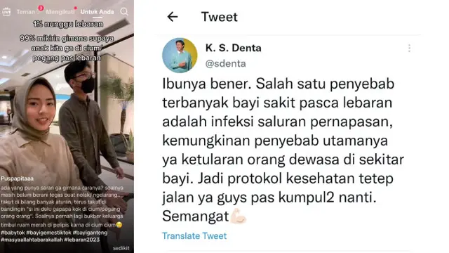 Viral Curhatan Ibu Muda yang Bertanya Cara Biar Anak Tidak Dicium atau Dipegang Pas Lebaran Idul Fitri Malah Dinyinyirin Warganet. Namun, Ibu Ini Mendapat Dukungan dari Warganet di Twitter.